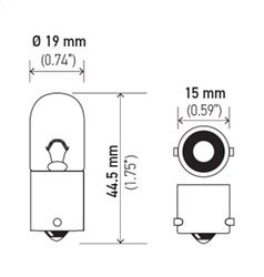 Hella 1003 Turn Signal Light Bulb - Image 2
