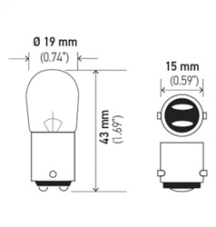 Hella 1004 Turn Signal Light Bulb - Image 2