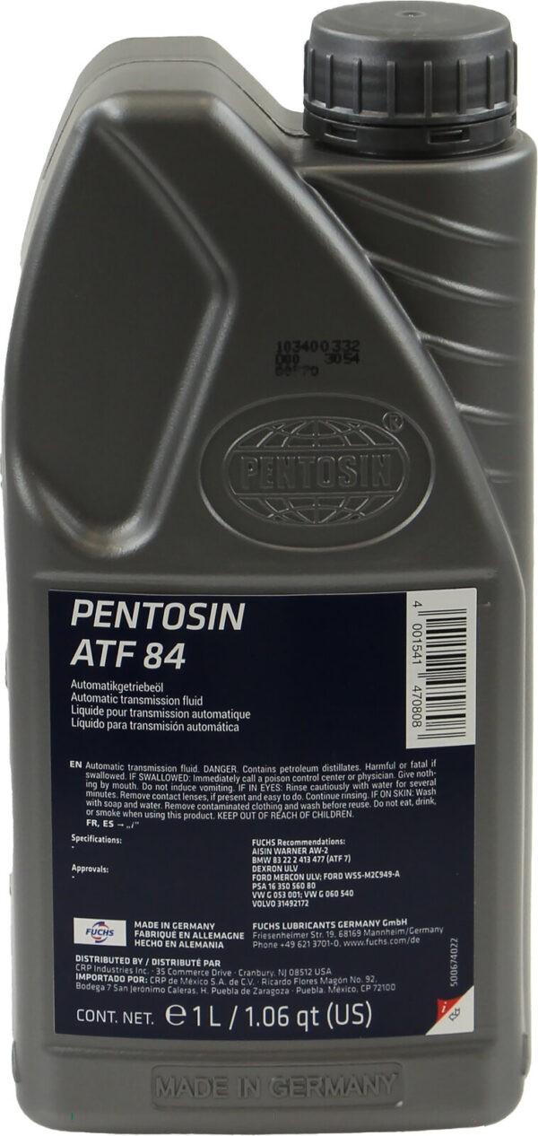 Pentosin 1058114 ATF 84 Transmission Fluid for Asian Warner Transmissions