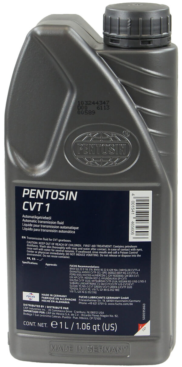 Pentosin 1120107 CVT1 Continuously Variable Transmission Fluid