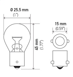 Hella 1156 Turn Signal Light Bulb - Image 2