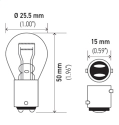 Hella 1157NA Turn Signal Light Bulb - Image 2