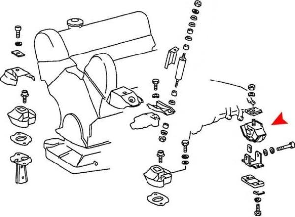 URO Parts 1232420413 Transmission Mount - Image 2