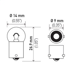 Hella 1895 Turn Signal Light Bulb - Image 2