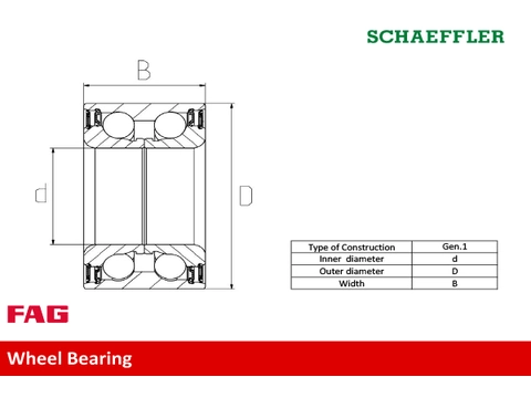 FAG 713649550 OEM Wheel Bearing - Rear - Image 2