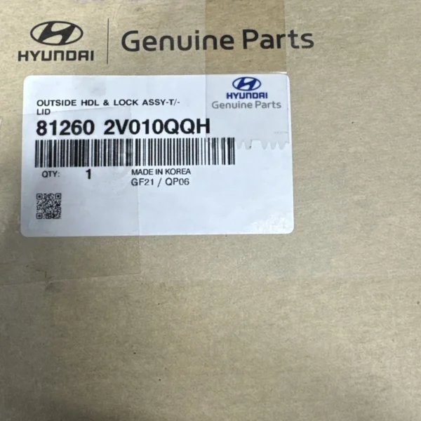 Hyundai 812602V010QQH Trunk Lid Outside Handle & Lock Assy - Image 2