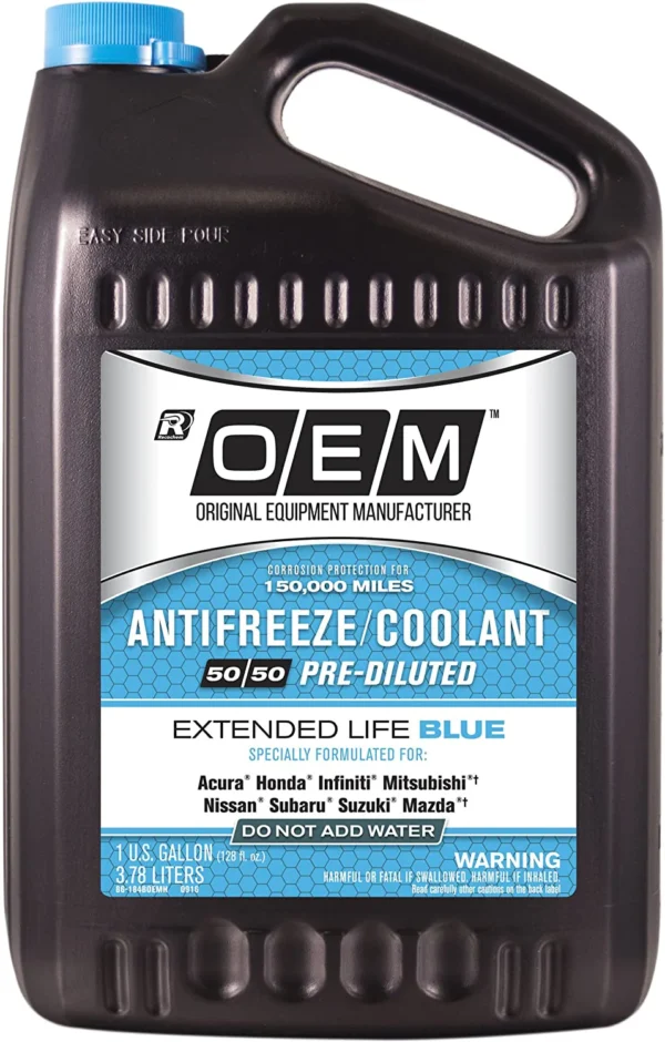 Recochem 86-184BOEMH Engine Coolant Formulated For Asian Vehicles Blue 50/50