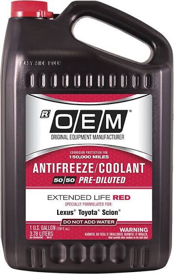 Recochem 86-384ROEMT Engine Coolant Formulated For Asian Vehicles Red 50/50