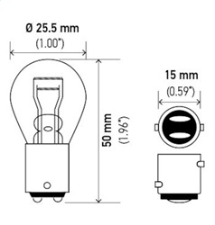 Hella 2057 Turn Signal Light Bulb - Image 2