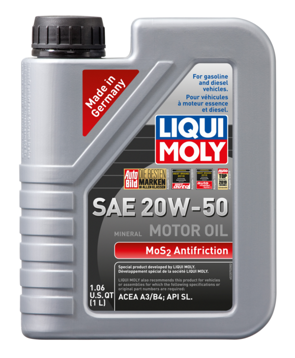 LIQUI MOLY 22070 MoS2 Antifriction Motoroil SAE 20W-50