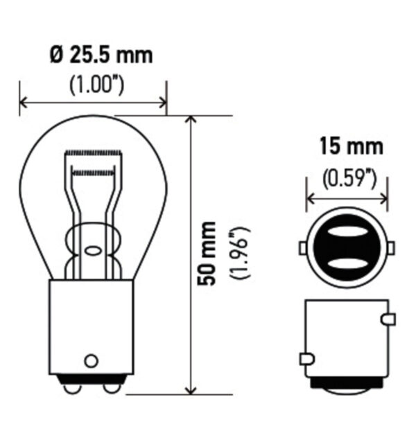 Hella 2357 Turn Signal Light Bulb - Image 2
