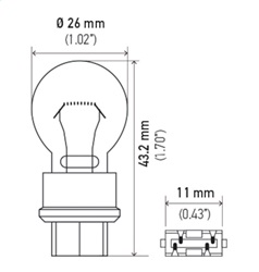 Hella 3047 Turn Signal Light Bulb - Image 2