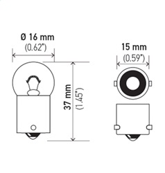 Hella 53 Turn Signal Light Bulb - Image 2