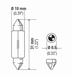 Hella 6418TB Turn Signal Light Bulb - Image 2