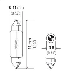 Hella 6428 Turn Signal Light Bulb - Image 2