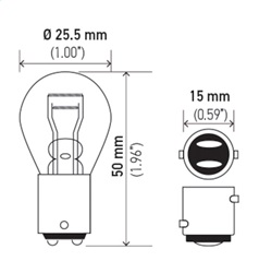 Hella 7528 Turn Signal Light Bulb - Image 2