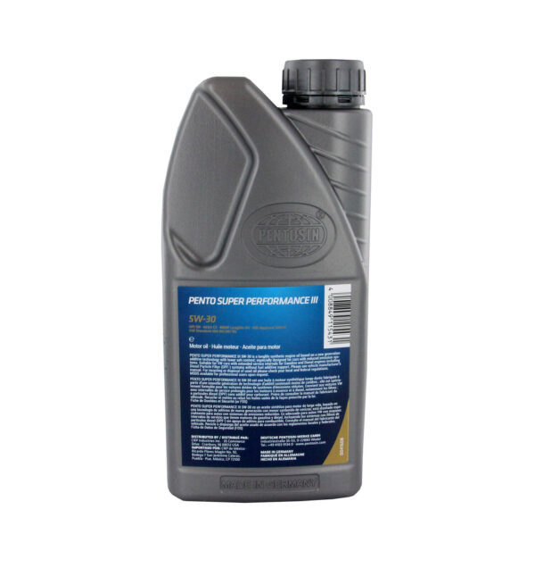 Pentosin 8078106 SP III 5W-30 Synthetic Motor Oil exceeds API SM,CF; ACEA A3,B3,B4,C3.