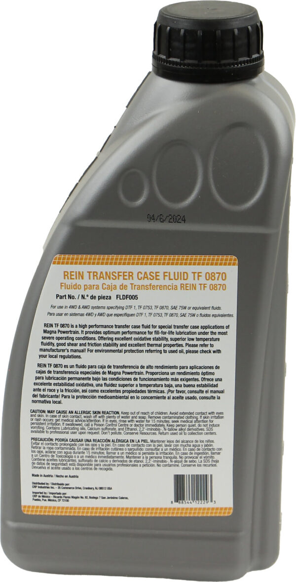 Rein FLDF005 OE Quality Transfer Case Fluid